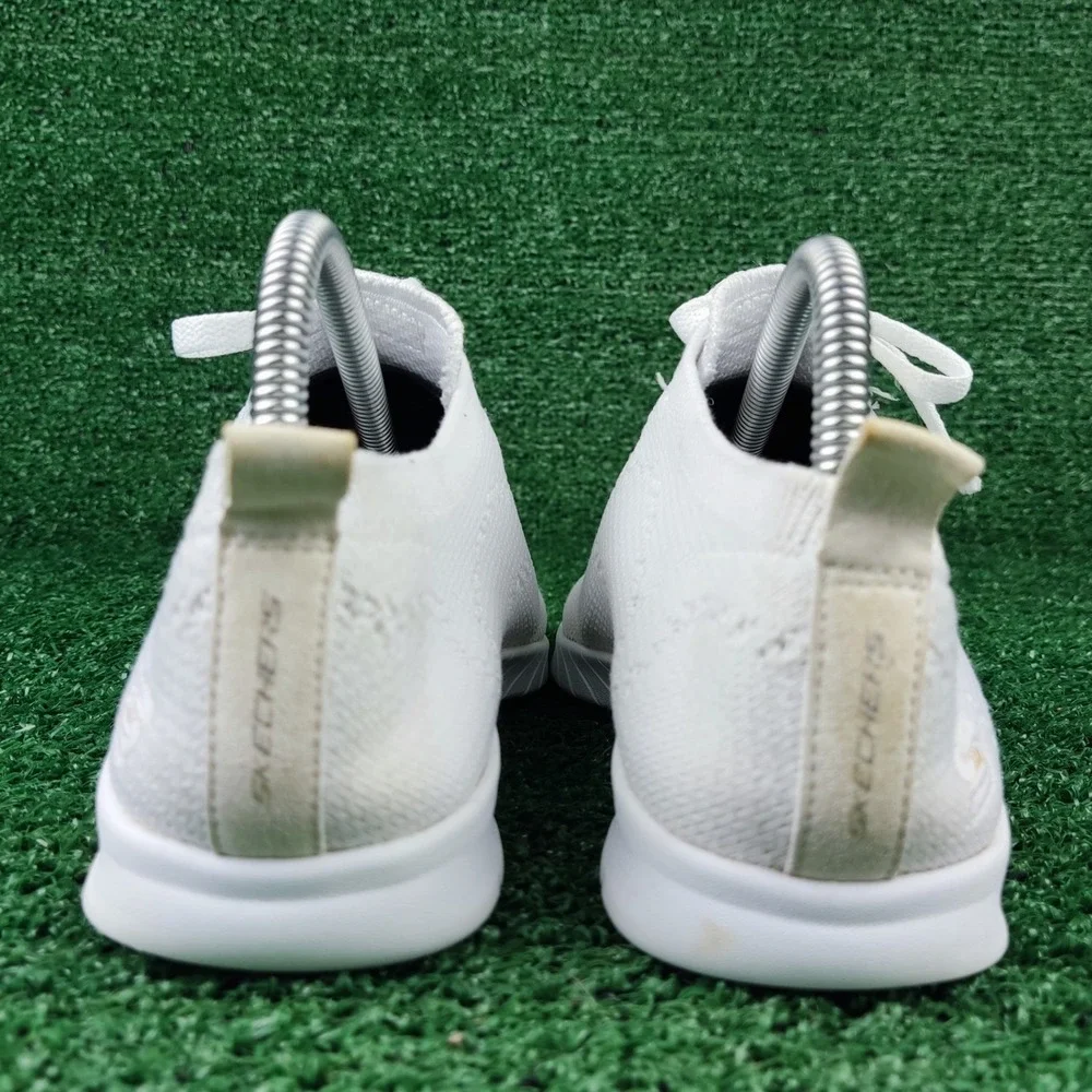 Skechers Sneakers Womens 7.5 White Ultra Flex Bright Horizon Lace Up Knit 23630